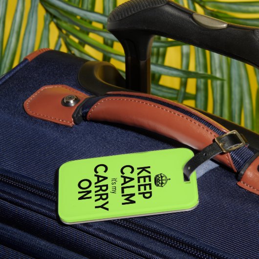 Kalm houden... het is m'n handlangje grappige kalk bagagelabel (Voorkant Insitu 3)