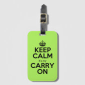 Kalm houden... het is m'n handlangje grappige kalk bagagelabel (Voorkant (verticaal))