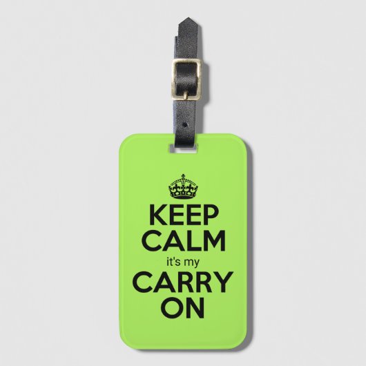 Kalm houden... het is m'n handlangje grappige kalk bagagelabel (Voorkant (verticaal))