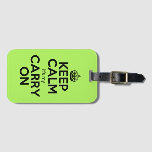 Kalm houden... het is m'n handlangje grappige kalk bagagelabel (Voorkant (horizontaal))