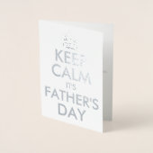Kalm houden Het is Vaderdag Folie Kaarten (Voorkant)