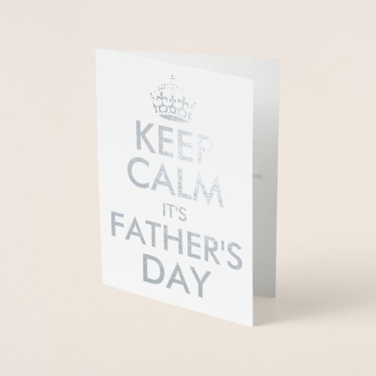 Kalm houden Het is Vaderdag Folie Kaarten (Voorkant)