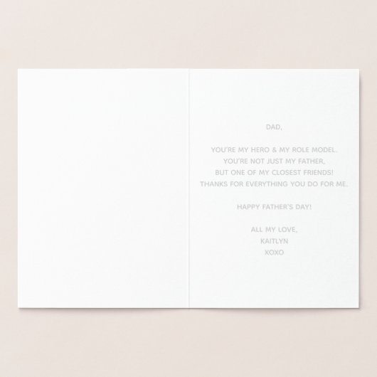 Kalm houden Het is Vaderdag Folie Kaarten (Binnen)