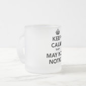 Kalm houden Het kan niet worden opgemerkt Matglas Koffiemok (Voorkant links)