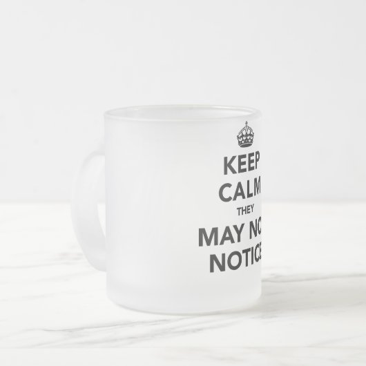 Kalm houden Het kan niet worden opgemerkt Matglas Koffiemok (Voorkant links)