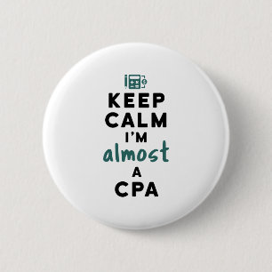 Kalm houden Ik ben bijna een CPA Toekomstige Accou Ronde Button 5,7 Cm