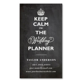 Kalm houden Ik ben de bruiloft-planner Funny Chalk Magnetisch Visitekaartje