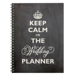 Kalm houden Ik ben de bruiloft-planner Funny Chalk Notitieboek