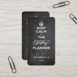 Kalm houden Ik ben de bruiloft-planner Funny Chalk Visitekaartje