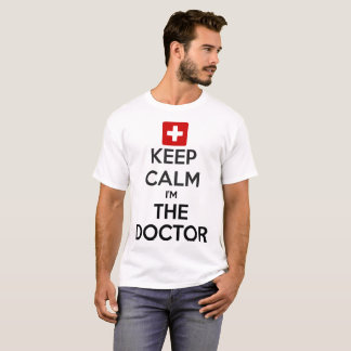 Kalm houden Ik ben de Doctor Mannen White T-Shirt