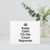Kalm houden Ik ben de rechter verslaggever Briefkaart (Staand voorkant)