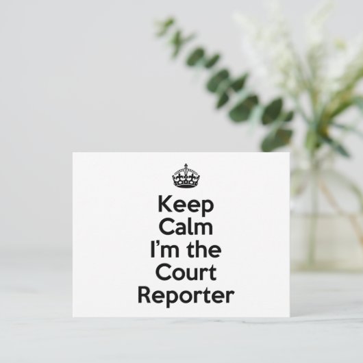 Kalm houden Ik ben de rechter verslaggever Briefkaart (Staand voorkant)