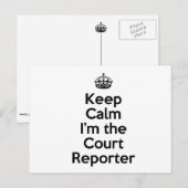 Kalm houden Ik ben de rechter verslaggever Briefkaart (Voorkant / Achterkant)