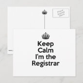 Kalm houden Ik ben de Registrar Briefkaart (Voorkant / Achterkant)