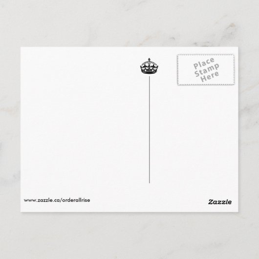 Kalm houden Ik ben de Registrar Briefkaart (Achterkant)