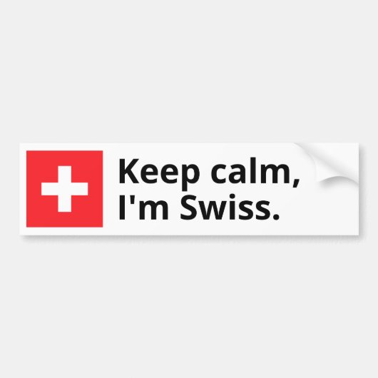 Kalm houden, ik ben de Zwitserse Sticker van de Do (Voorkant)
