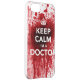Kalm houden Ik ben dokter Blood-Spatted iPhone 5 H Case-Mate iPhone Hoesje (Back/Rechts)