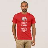 Kalm houden Ik ben een architect met optische illu T-shirt (Voorkant volledig)