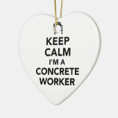 Kalm houden Ik ben een betonnen werknemer Keramisch Ornament (Links)