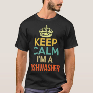 Kalm houden Ik ben een Dishwasher Premium T-shirt