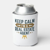 Kalm houden Ik ben een Estate Agent Blikjeskoeler (Blikje Voorkant)