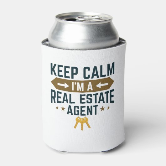 Kalm houden Ik ben een Estate Agent Blikjeskoeler (Blikje Voorkant)