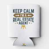 Kalm houden Ik ben een Estate Agent Blikjeskoeler (Achterkant)