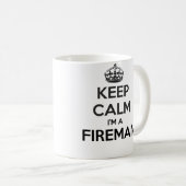 Kalm houden Ik ben een Fireman White Mok (Voorkant rechts)