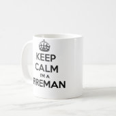 Kalm houden Ik ben een Fireman White Mok (Voorkant links)