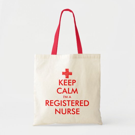 Kalm houden Ik ben een geregistreerde verpleegkund Tote Bag (Voorkant)