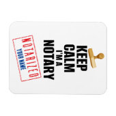 Kalm houden Ik ben een Notarische Gepersonaliseerd Magneet (Horizontaal)