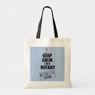 Kalm houden Ik ben een Notarische Gepersonaliseerd Tote Bag