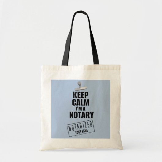 Kalm houden Ik ben een Notarische Gepersonaliseerd Tote Bag (Voorkant)
