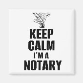 Kalm houden Ik ben een Notarische Quill Pen en Doc Magneet (Voorkant)