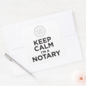 Kalm houden Ik ben een notaristicker Vierkante Sticker (Envelop)