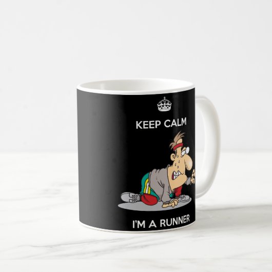 Kalm houden Ik ben een Runner Mok (Voorkant rechts)