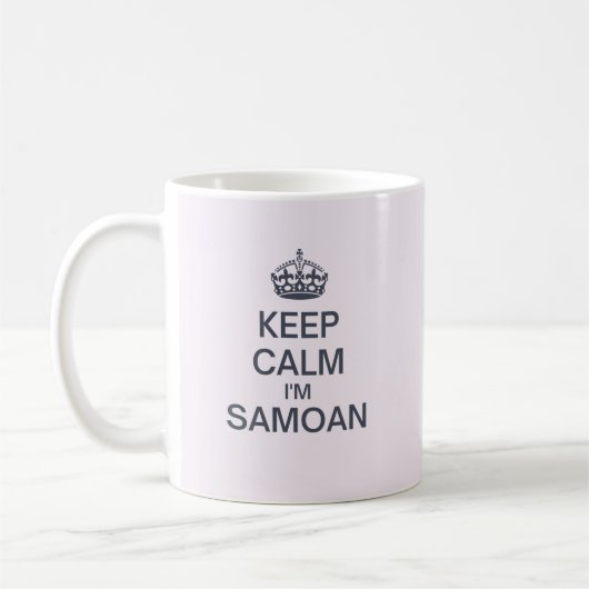 Kalm houden Ik ben Samoan Koffiemok (Links)