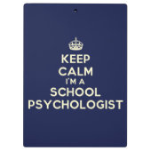 Kalm houden Ik ben schoolpsycholoog Klembord (Achterkant)