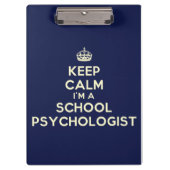 Kalm houden Ik ben schoolpsycholoog Klembord (Voorkant)