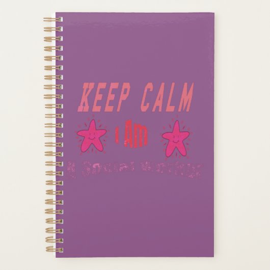 Kalm houden Ik ben sociaal werker Planner (Voorkant)