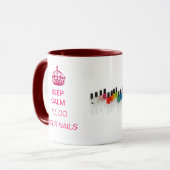 Kalm houden - Ik doe je nagels mok. Mok (Voorkant links)