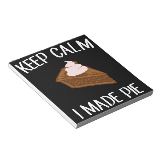 Kalm houden Ik heb Pie Makers en Bakkeraars gemaak Notitieblok (Schuin)