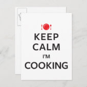 Kalm houden Ik koken. Briefkaart (Voorkant / Achterkant)