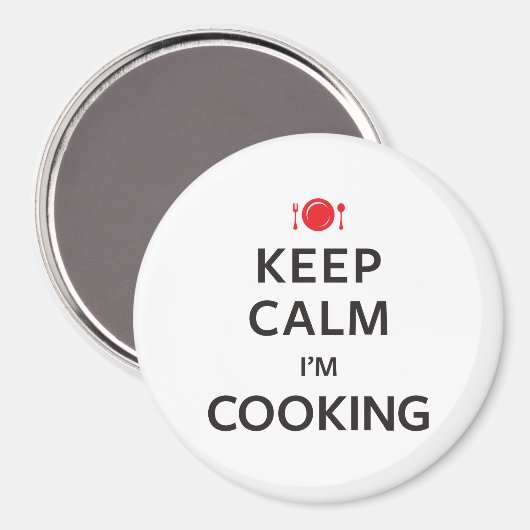 Kalm houden Ik koken. Magneet (Voorkant / Achterkant)