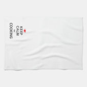 Kalm houden Ik koken. Theedoek (Horizontaal)