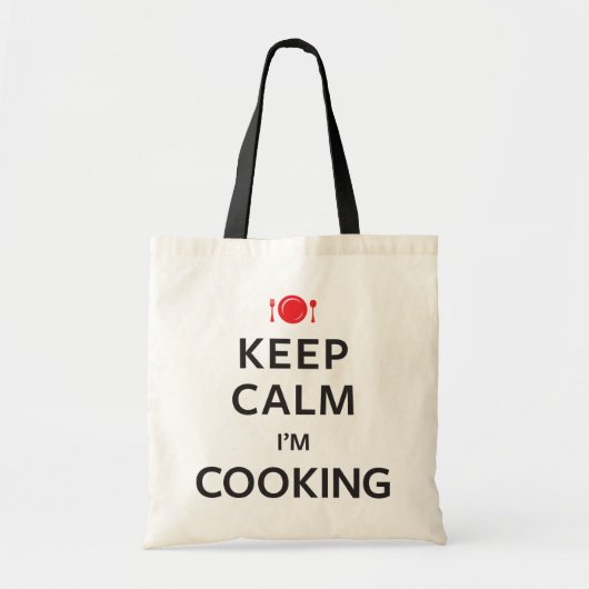 Kalm houden Ik koken. Tote Bag (Voorkant)
