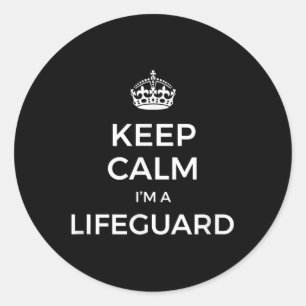 Kalm houden Im A Lifeguard Ronde Sticker