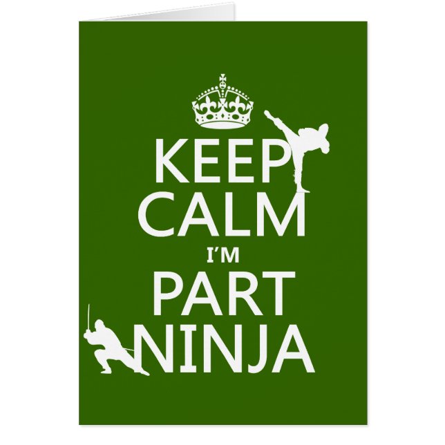 Kalm houden I'm Part Ninja (in elke kleur) (Voorkant)