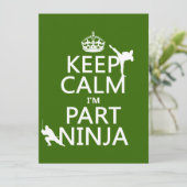 Kalm houden I'm Part Ninja (in elke kleur) Kaart (Staand voorkant)