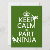 Kalm houden I'm Part Ninja (in elke kleur) Kaart (Voorkant)